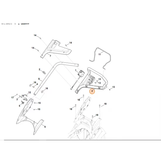 STIHL Górna część uchwytu kierującego 6338 763 5010